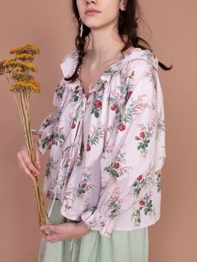 Meadows Hosta Shirt Organic Cotton French Floral